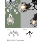 GLOBO 56689-5 | Kordula Globo stropne svjetiljke svjetiljka 5x E14 krom, prozirno
