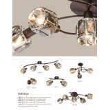 GLOBO 54357-5 | Kris-Indiana-Mero Globo stropne svjetiljke svjetiljka 5x E14 krom, bronca, dim