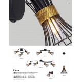 GLOBO 54814-2 | Purra Globo spot svjetiljka elementi koji se mogu okretati 2x E14 crno, zlatno