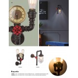GLOBO 43000W | Bayuda Globo zidna svjetiljka s prekidačem 1x E27 antik crno, crveno