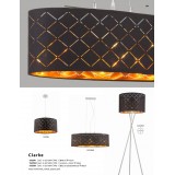 GLOBO 15229H | Kidal-Clarke Globo visilice svjetiljka 1x E27 krom, poniklano mat, zlatno