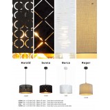 GLOBO 15334H | Sunna Globo visilice svjetiljka 1x E27 crno, zlatno