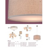 GLOBO 15185T | Paco Globo stolna svjetiljka 35cm 1x E14 poniklano mat, sivo, bijelo