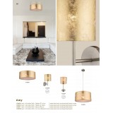 GLOBO 15187T | Amy Globo stolna svjetiljka 35cm s prekidačem 1x E14 poniklano mat, zlatno