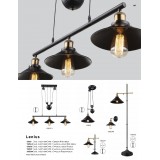 GLOBO 15053 | Lenius Globo visilice svjetiljka balansna - ravnotežna, sa visinskim podešavanjem 1x E27 metal crna, antik bakar
