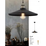 GLOBO 15060 | Knud-I Globo visilice svjetiljka 1x E27 390lm 2700K metal crna, antik bakar