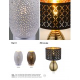 GLOBO 21616 | Mirauea Globo stolna svjetiljka 38cm sa prekidačem na kablu 1x E27 antik zlato, crno