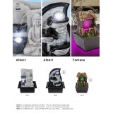 GLOBO 93022 | Globo fontana za sobu svjetiljka promjenjive boje 4x LED sivo, crno, kamen
