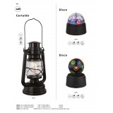GLOBO 28017 | Disco Globo stolna svjetiljka 12cm s prekidačem 1x LED crno, višebojno