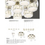 GLOBO 49350D5 | Amur Globo stropne svjetiljke svjetiljka jačina svjetlosti se može podešavati 1x LED 4580lm 4000K krom, prozirno