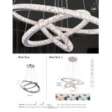 GLOBO 67032-60 | Marilyn Globo visilice svjetiljka elementi koji se mogu okretati 1x LED 2840lm 4000K krom, prozirno