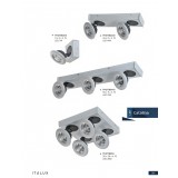 ITALUX FH31784S4 | Catalina-IT Italux spot svjetiljka elementi koji se mogu okretati 1x LED 2640lm 3000K sivo, bijelo