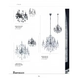 ITALUX MD72709-6B | Barocco Italux luster svjetiljka 6x E14 crno, krom, prozirno