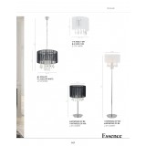 ITALUX MTM9262/3P BK | Essence Italux stolna svjetiljka 58cm sa prekidačem na kablu 3x E14 krom, crno, prozirno