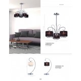 ITALUX MTM1583/1 WH | Span Italux stolna svjetiljka 44cm 1x E14 krom, bijelo, prozirno