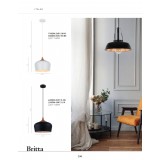 ITALUX MDM-2681/1L W | Britta-IT Italux visilice svjetiljka 1x E27 bijelo, smeđe