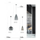 ITALUX MDE 135/1 LID | Clio-Lido Italux visilice svjetiljka 1x E27 krom, krem