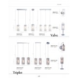 ITALUX MDM1575/1CR | Triplet Italux visilice svjetiljka 1x E27 bijelo, krom