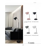 ITALUX MT-HN2013-PINK+S.NICK | Cosmic-IT Italux stolna svjetiljka 30cm s prekidačem fleksibilna 1x E27 ružičasto, poniklano mat