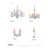 ITALUX MD10904-6A | Lybra Italux luster svjetiljka 6x E14 bijelo, prozirno