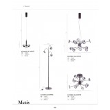 ITALUX AX16002-12A COFFEE | Metis Italux stropne svjetiljke svjetiljka elementi koji se mogu okretati 1x LED 4000lm 3000K kafena, bijelo