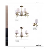 ITALUX MB38482-1 | Balter Italux zidna svjetiljka 1x E14 zlatno, bijelo