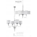 JUPITER 1426 HT 6 | Hilton Jupiter luster svjetiljka 6x E27 krom, bijelo, prozirno
