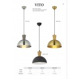 JUPITER 1838 VT 1 MS | Vito-Jup Jupiter visilice svjetiljka 1x E27 saten brass, drvo