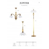 JUPITER 1 JP | JupiterJ Jupiter podna svjetiljka 152cm sa nožnim prekidačem 1x E27 patinastost bakar, bijelo