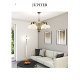 JUPITER 7 JN | JupiterJ Jupiter stolna svjetiljka 40cm sa prekidačem na kablu 1x E14 patinastost bakar, bijelo