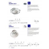 KANLUX 26738 | Aprila Kanlux ugradbena svjetiljka okrugli pomjerljivo, bez grla Ø103mm 1x MR16 / GU5.3 / GU10 bijelo mat