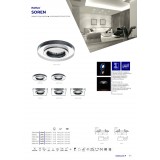 KANLUX 24413 | Soren Kanlux ugradbena svjetiljka četvrtast 90x90mm 1x GU10 + 1x LED 250lm prozirno, topla bijela