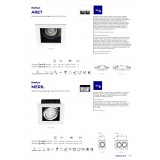 KANLUX 26720 | Aret Kanlux ugradbena svjetiljka četvrtast bez grla 100x100mm 1x MR16 / GU5.3 / GU10 bijelo