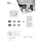 KANLUX 26749 | Nesta-KL Kanlux ugradbena svjetiljka četvrtast pomjerljivo, bez grla 82x82mm 1x MR16 / GU5.3 / GU10 bijelo