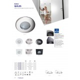 KANLUX 26300 | Qules Kanlux ugradbena svjetiljka četvrtast 83x83mm 1x GU10 IP44/20 bijelo