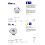 KANLUX 8103 | Haxa Kanlux ugradbena svjetiljka okrugli Ø42mm 1x LED 2700 - 3200K aluminij