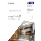 KANLUX 26700 | Rolso Kanlux zidna svjetiljka s prekidačem 1x LED 1080lm 4000K IP44 krom, bijelo