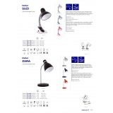 KANLUX 7153 | Suzi Kanlux svjetiljke sa štipaljkama svjetiljka - SUZI HR-60-PK - s prekidačem fleksibilna 1x E27 ružičasto