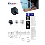 KANLUX 28990 | Reka Kanlux zidna svjetiljka kocka podešavajući kut rasejanja 1x LED 360lm 4000K IP54 grafit