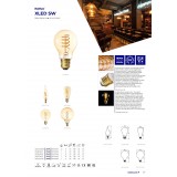 KANLUX 29641 | E14 2,5W -> 15W Kanlux dekorativna plamen C35T LED izvori svjetlosti super warm - filament 135lm 1800K 320° CRI>80