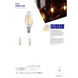 KANLUX 29619 | E14 4,5W -> 40W Kanlux oblik svijeće C35 LED izvori svjetlosti filament 470lm 4000K 320° CRI>80