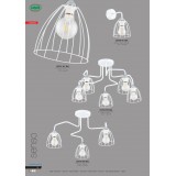 LEMIR O2705 W5 BIA | Senso Lemir stropne svjetiljke svjetiljka 5x E27 bijelo mat