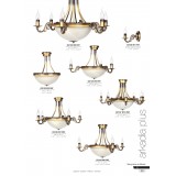 LEMIR O2136 W8 PAT | Arkadia-Plus Lemir luster svjetiljka 2x E27 + 6x E14 bronca, bijelo