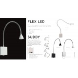 LUCIDE 18293/03/31 | Buddy Lucide zidna svjetiljka s prekidačem fleksibilna 1x LED 300lm 4000K bijelo