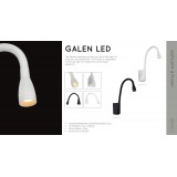 LUCIDE 18294/03/31 | Galen Lucide zidna svjetiljka s prekidačem fleksibilna 1x LED 215lm 3000K bijelo