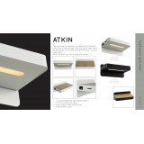 LUCIDE 77280/05/30 | Atkin Lucide zidna svjetiljka s prekidačem USB utikač 1x LED 350lm 3000K crno, drvo