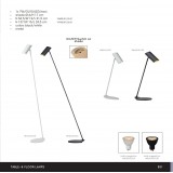 LUCIDE 19600/01/30 | Hester Lucide stolna svjetiljka 54,5cm s prekidačem elementi koji se mogu okretati 1x GU10 crno