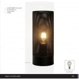 LUCIDE 03516/01/30 | Beli Lucide stolna svjetiljka 30cm sa prekidačem na kablu 1x E27 crno