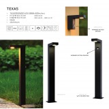 LUCIDE 28851/60/30 | Texas Lucide podna svjetiljka 60cm 1x LED 230lm 3000K IP54 crno