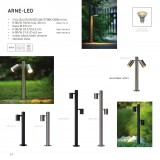 LUCIDE 14867/49/12 | Arne Lucide podna svjetiljka 50cm 1x GU10 350lm 2700K IP44 krom